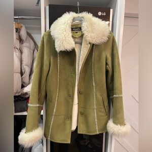 Olive Green Shearling Jacket